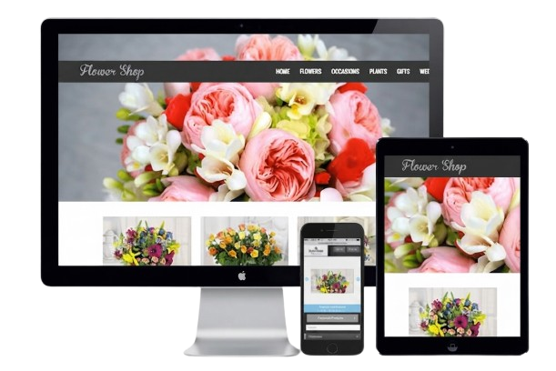 Flower Shop Web and Mobile Mockup